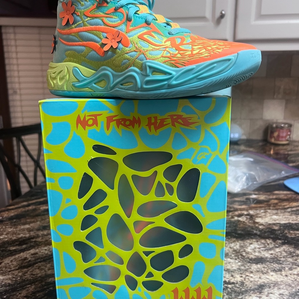 Puma Kids Sneakers - Blue and Orange Great shape!